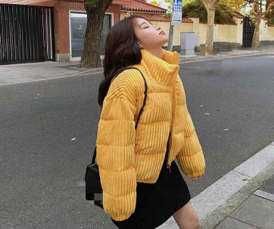 Snow Wear Cotton Corduroy Coat Women 2020 Winter Thicken Warm Short Jacket Female High Quality Warm Outwear Women Parkas