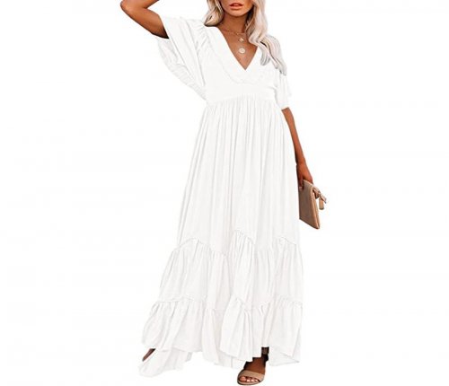 Women Summer Casual Loose Silky Satin Dress