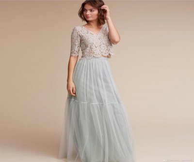 Elegant Dusty Blue Long Tulle Skirt Custom Made A Line Zipper Waist Bridesmaid Skirt Bride Wedding Party Skirt Saia Faldas