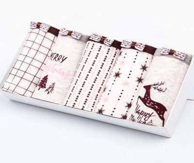 5Pcs/Set Women's Cotton Panties Underwear Multicolor Sexy Briefs Seamless Lovely Print Soft Comfort Lingeries