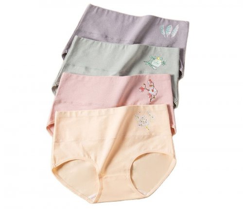 4Pcs/set High Waist Panties Women Cotton Body Shaper Underwear Fashion Seamless Briefs Sexy Comfort Female Lingerie